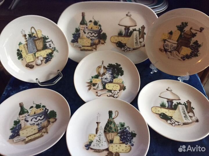 Сервиз гдр Kahla Сырный набор Бронь