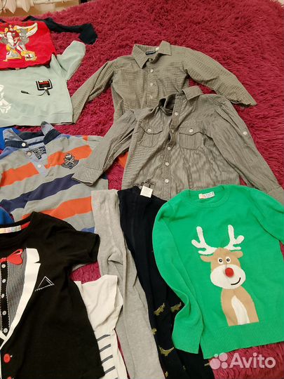 Кофты, рубашки, джинсы на мальчика 110 116