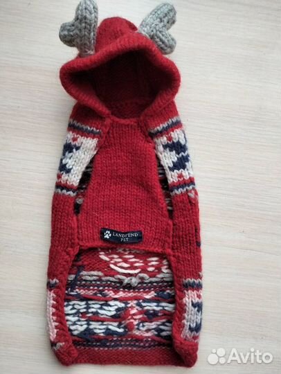 Вязаный свитер Олени пр-ва США для чихуа, йорков