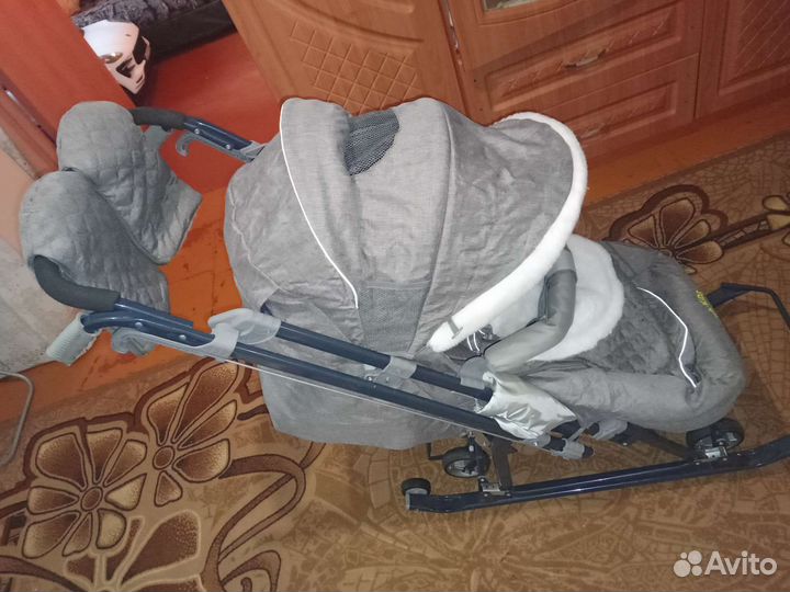 Коляска-санки зимние