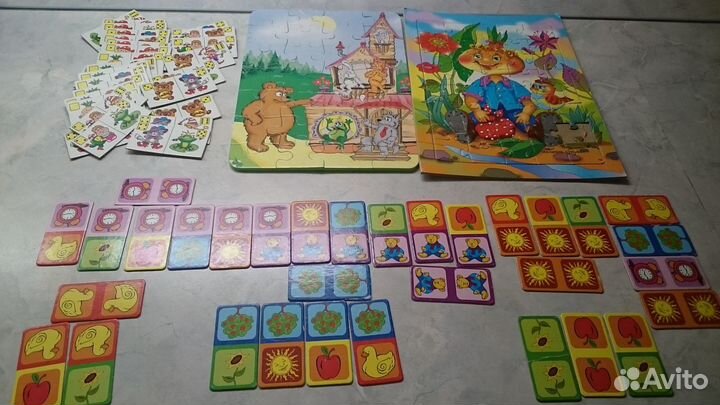 Детские пазлы лото домино