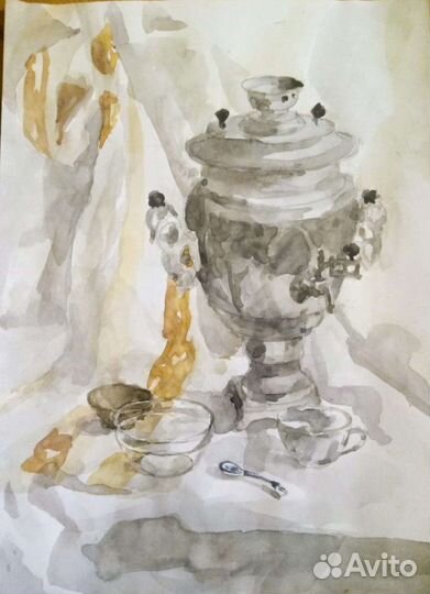 Картины акварель А4