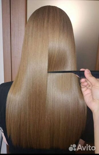 Кератиновое выпрямление волос