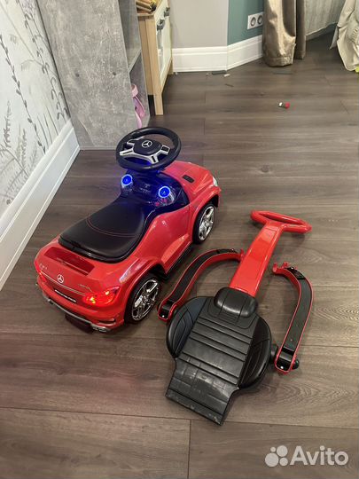 Детская машинка каталка с ручкой