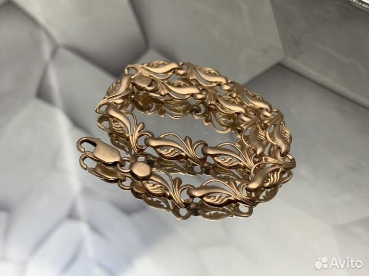 Золотой браслет 585 пробы массой 6.99 грамма (19.5