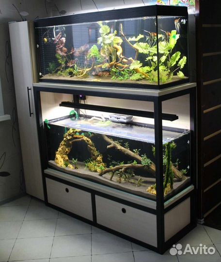 Аквариум полный комплект, стойка