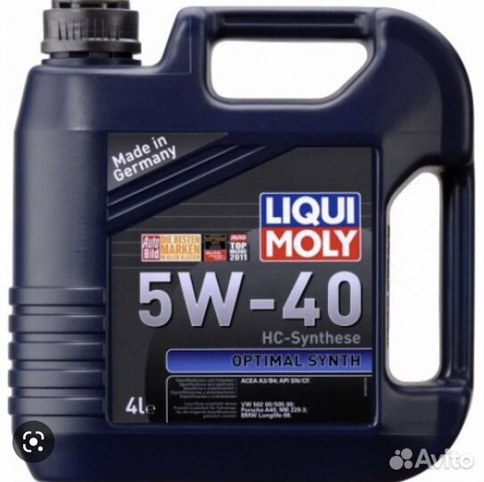 Масло моторное liqui moly 5w40