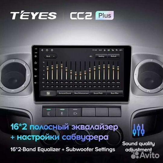 Штатная магнитола teyes CC2+ Газель Бизнес