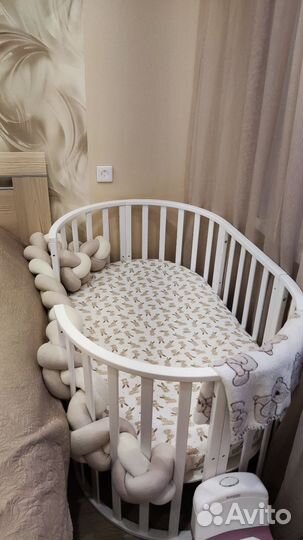 Детская кроватка-трансформер с маятником Северянка