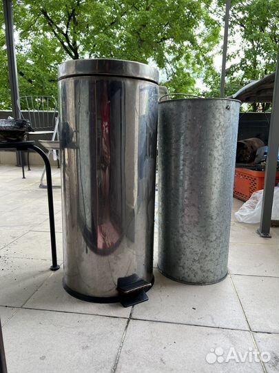 Урна металл педальная