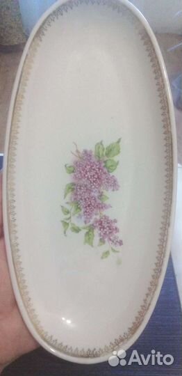 Блюдо селедочница фарфор СССР