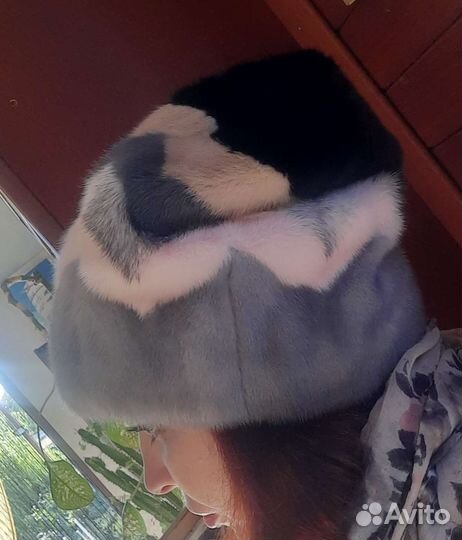 Шапка бини норковая новая