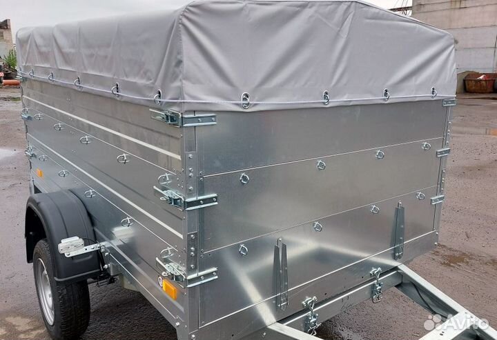 Оцинкованный прицеп 2.5х1.5 с тройным бортом