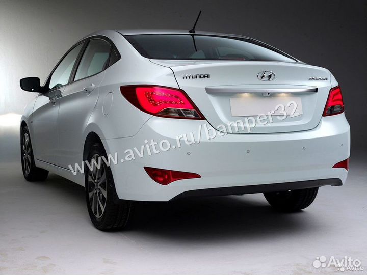 Бампер Хендай Солярис задний рестайл 14-17г