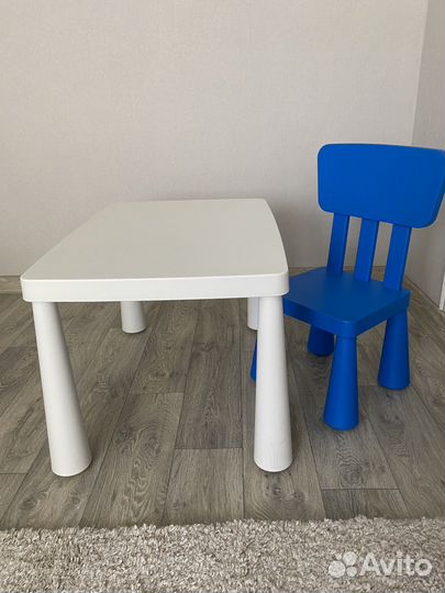 Детский стол и стул IKEA маммут