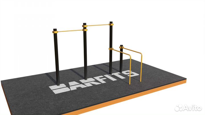 Двойной турник С гнутыми брусьями свс-79 76мм мет