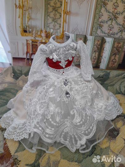 Пышное кружевное платье для куклы Барби одежда