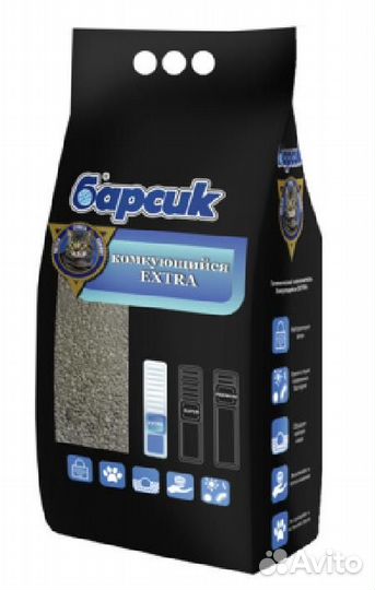 Барсик Наполнитель Комкующийся extra 3,3л. 2,500 к