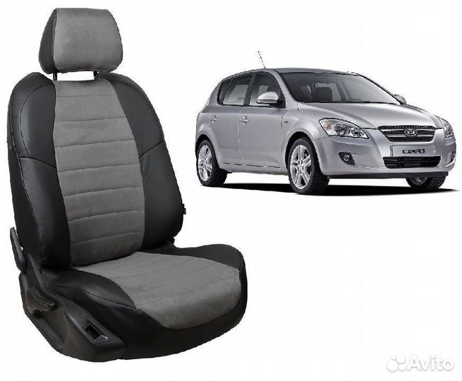 Чехлы из экокожи и алькантары на Kia Ceed I