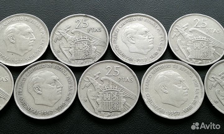 Монеты Испании 25 ptas