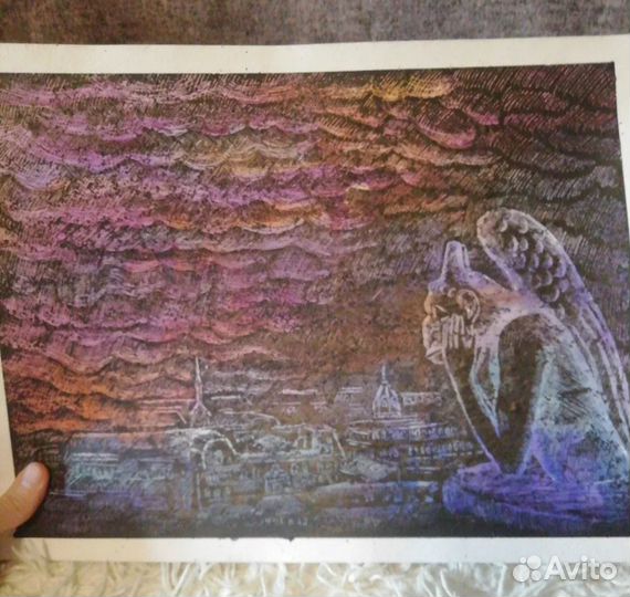 Рисунки в технике процарапывания. Нотр-Дам