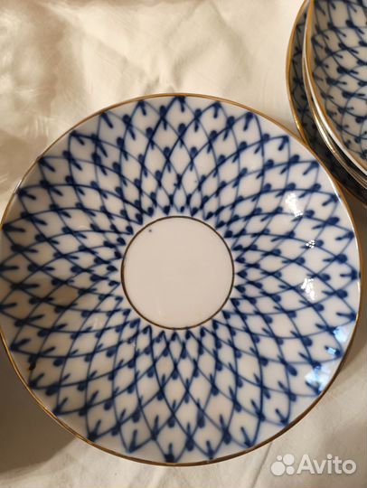 Чайный сервиз лфз кобальтовая сетка