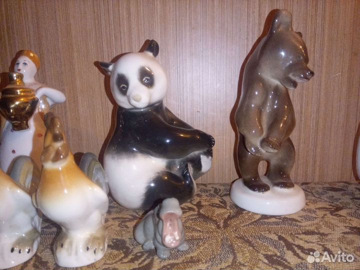 Фарфоровые статуэтки лфз анималистика