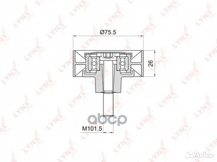 Ролик ремня приводного BMW 5 (E60) 03- PB7006 L