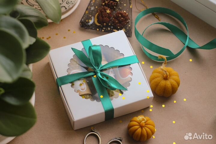 Набор осенних свечей из вощины подарочный