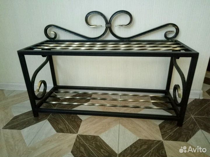 Вешалка,банкетка кованая