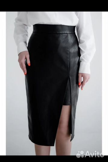 Кожаная юбка zara