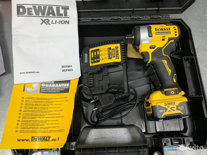 Аккумуляторный гайковерт dewalt DCF901P1 (12В)
