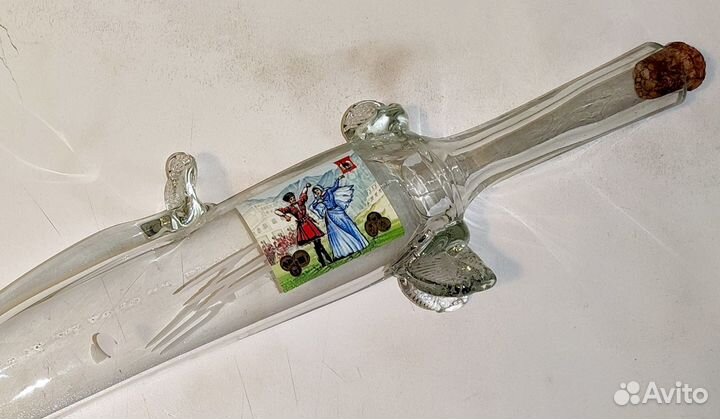 Бутылка-сабля из-под коньяка