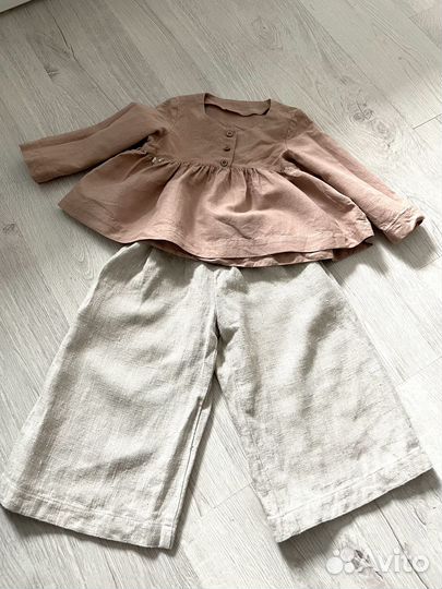 Костюм изо льна для девочки