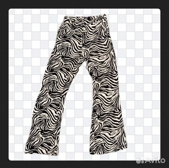 Штаны клеш женские зебра