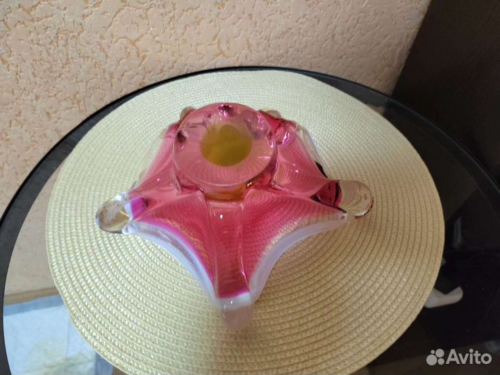 Ваза Богемское стекло цветное стекло Чехия