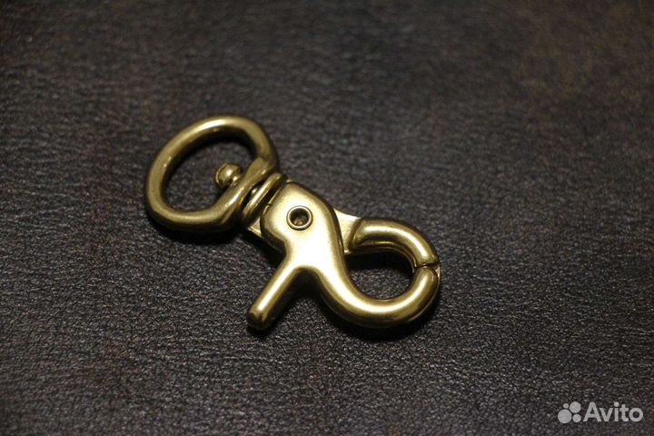 Карабин, латунь. 46 на 15 мм