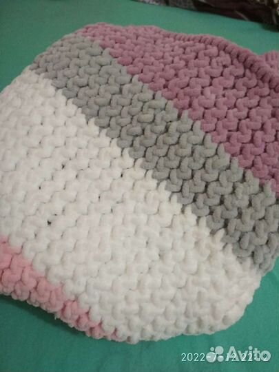 Плед плюшевый ручная работа