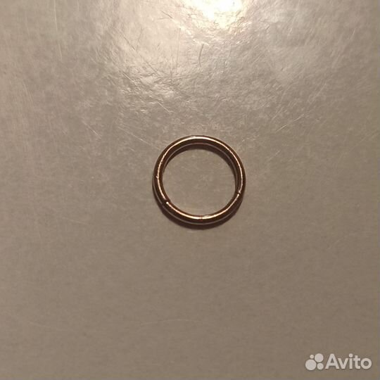Пирсинг кольцо кликер золотой 6мм 0,8 мм