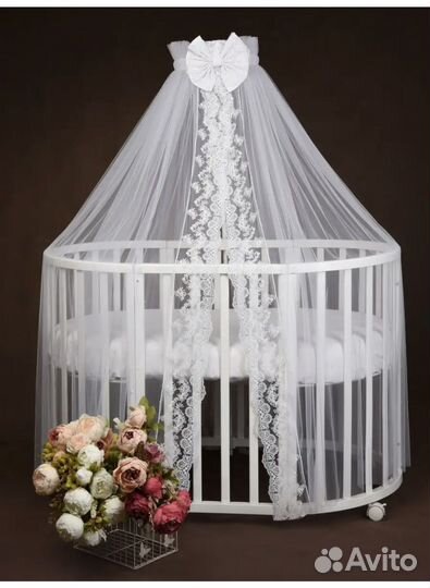Балдахин белоснежный+крепление