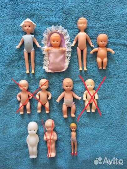 Игрушки СССР, куклы, пупсы, мебель, посуда