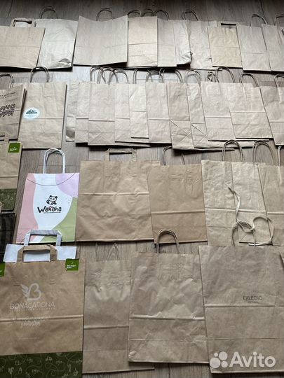 Крафтовые пакеты с ручками