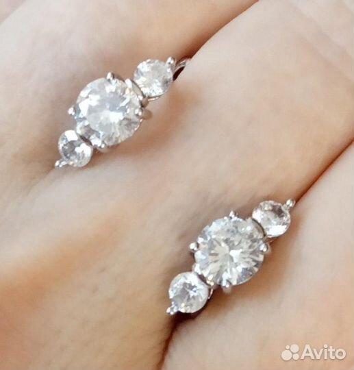 Серьги серебряные с фианитами