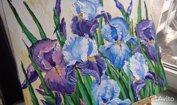 Картина маслом на холсте цветы