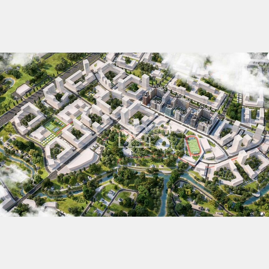 Своб. планировка, 58,3 м², 9/15 эт.