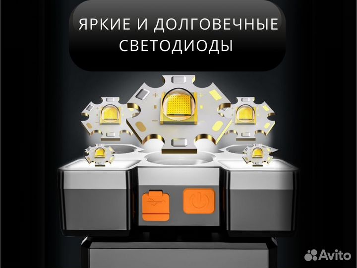 Мощный налобный фонарь аккумуляторный