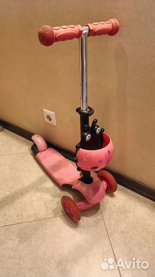 Самокат детский трехколесный с сиденьем