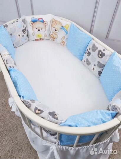 Комплект бортиков с одеялом(разные) новый
