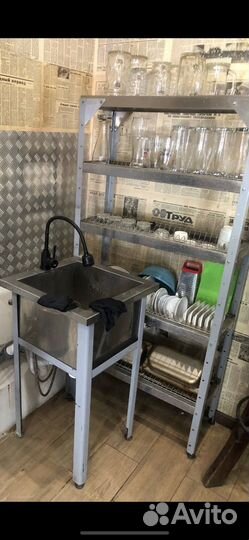 Стеллаж на кухню в бар, кафе