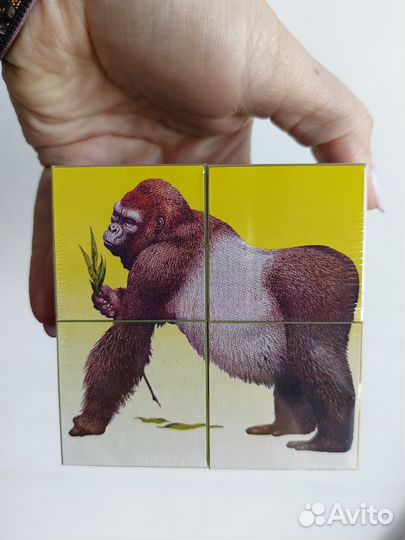 Кубики в картинках 4шт Животные